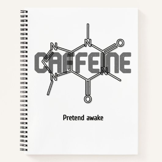 Cafeïnemolecuul Notitieboek (Voorkant)