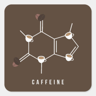 Cafeïnemolecuul Stickers