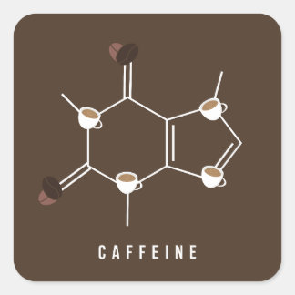 Cafeïnemolecuul Stickers