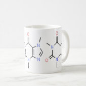 "Cafeïnemolecuulchemie" Koffiemok (Voorkant rechts)