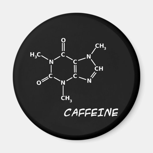 Cafeïnemolecuulmagneet Magneet (Voorkant)