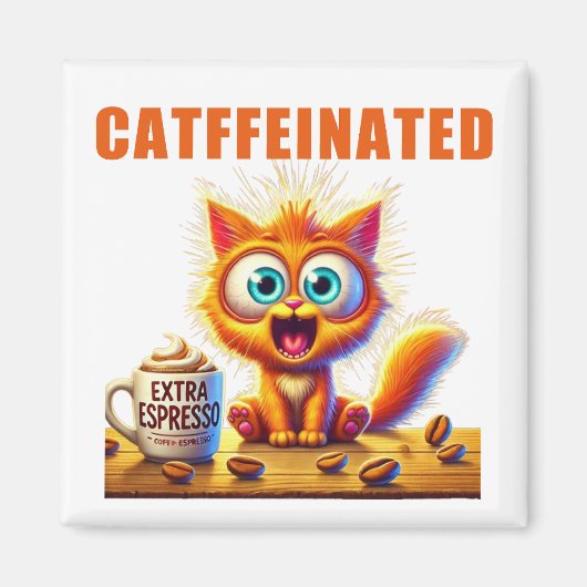 CAFEÏNEVRIJ MAGNEET (Voorkant)