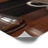 Cafeïnevrije hond in een gezellige flanel poster (Hoek)