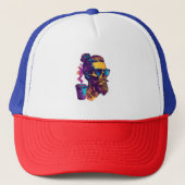 Cafeïnevrije schedel - Grappig Barista skelet Trucker Pet (Voorkant)