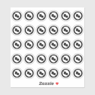 Cafeïnevrije Trouwplaatskaart Mini Voedselallergie Sticker