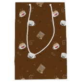 cafeïnevrije wereld (patroon) medium cadeauzakje (Voorkant)