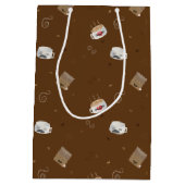 cafeïnevrije wereld (patroon) medium cadeauzakje (Achterkant)