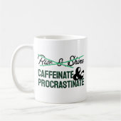 Cafeïnezuur en procrastinaat koffiemok (Links)