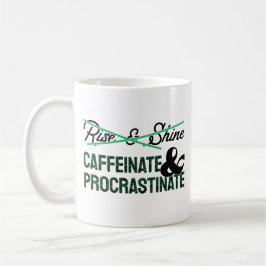 Cafeïnezuur en procrastinaat koffiemok