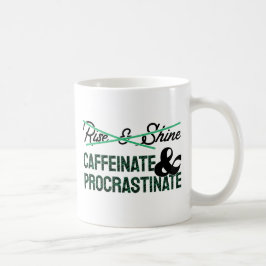Cafeïnezuur en procrastinaat koffiemok