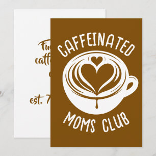 Cafémoeders Club Trendy Mama Coffieliefhebber Feestdagenkaart