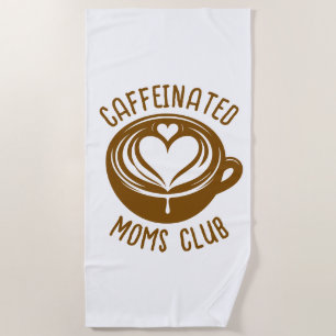Cafémoeders Club Trendy Mama Coffieliefhebber Strandlaken