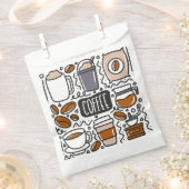 Caféparty geschenkentas, cafe latte espresso bedankzakje (Geknipt)