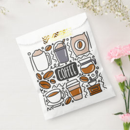Caféparty geschenkentas, cafe latte espresso bedankzakje