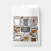 Caféparty geschenkentas, cafe latte espresso bedankzakje (Voorkant)
