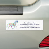 cafepresslogo, The AllHorses PostBuilding een wedd Bumpersticker (Op auto)