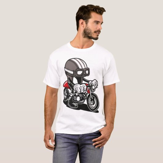 Caferacer helm t-shirt (Voorkant volledig)