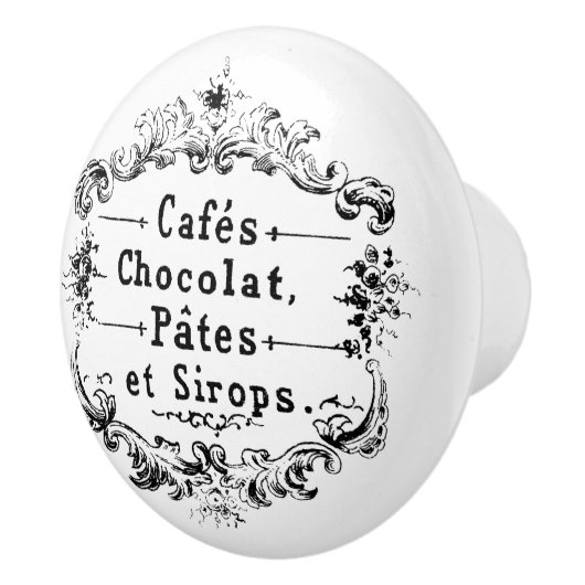 Cafes Chocolat Pates Sirops  Frans Keramische Knop (Rechts)