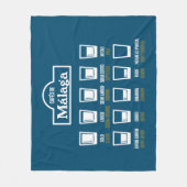 Cafes de Malaga Fleece Deken (Voorkant)