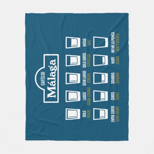 Cafes de Malaga Fleece Deken (Voorkant)