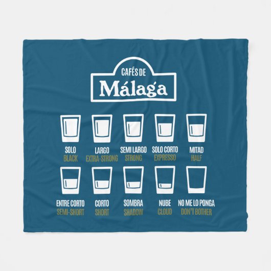 Cafes de Malaga Fleece Deken (Voorkant (Horizontaal))