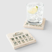 Cafes de Malaga Stenen Onderzetter (Zijkant)