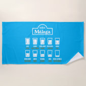 Cafes de Malaga Strandlaken (Voorkant)