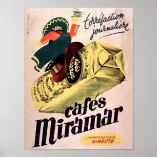 Cafes Miramar French Adverteren Poster