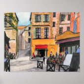 Cafes Provence Frankrijk - Poster (Voorkant)
