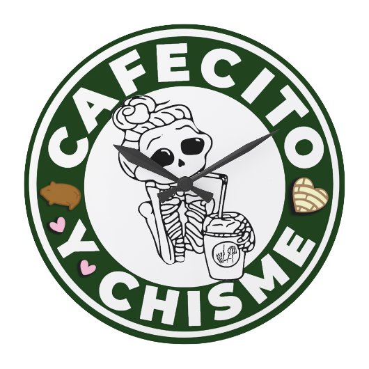 Cafesito en klok voor roddels