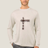 Cafetafel Geschenk - Coffee Bean Design Tri-Blend Shirt (Voorkant volledig)