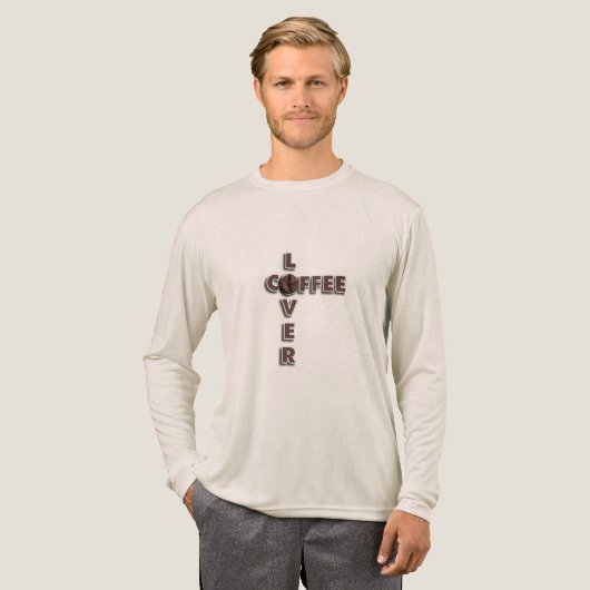 Cafetafel Geschenk - Coffee Bean Design Tri-Blend Shirt (Voorkant)
