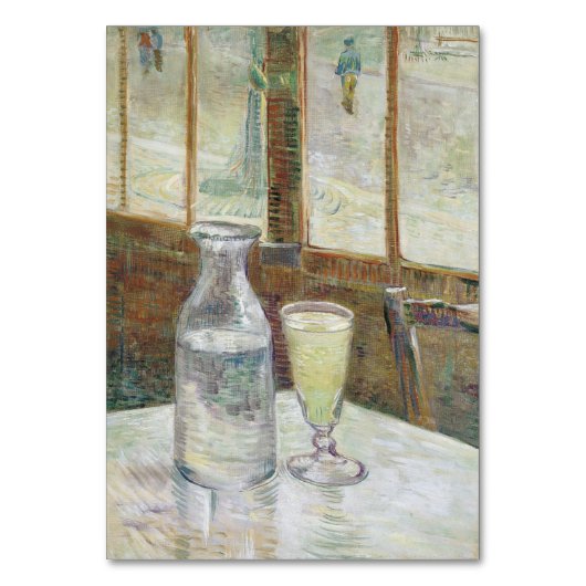 Cafétafel met absint van Vincent van Gogh Kaart (Achterkant)