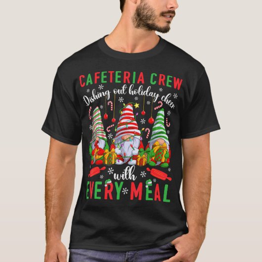 Cafetaria Crew Kerstmis Lunch Lady Squad Xmas Par T-shirt (Voorkant)