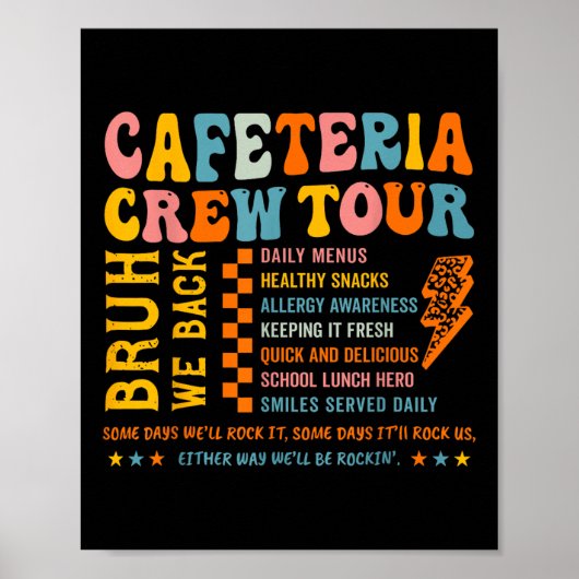 Cafetaria Crew School Lunch Lady Cafetaria Poster (Voorkant)