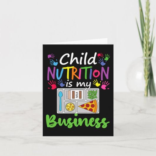 Cafetaria Lunch Dame Kindervoeding is mijn zaak Kaart (Voorkant)