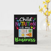 Cafetaria Lunch Dame Kindervoeding is mijn zaak Kaart (Gele Bloem)