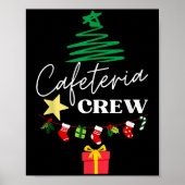 Cafetaria Lunch Lady Crew Kerstmis Matching Vrouwe Poster (Voorkant)