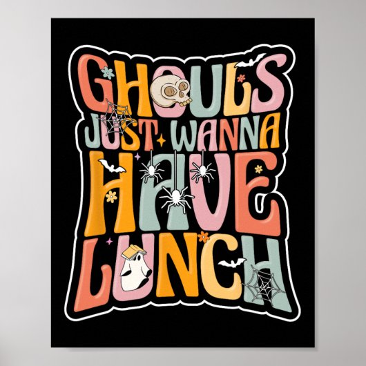 Cafetaria-medewerker terug naar school Halloween L Poster (Voorkant)