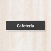 Cafetaria zwart-wit deurbordje (Voorkant)