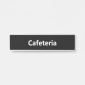 Cafetaria zwart-wit deurbordje (Voorkant)