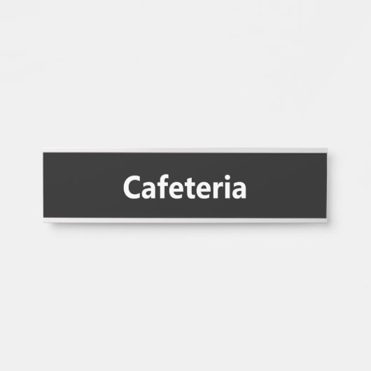 Cafetaria zwart-wit deurbordje (Voorkant)