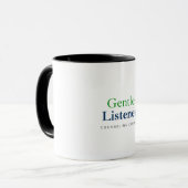 Cafetémokkop voor luisteraars mok (Voorkant links)
