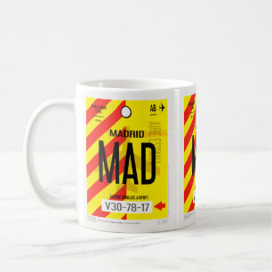 Cafetepot met poster van bagageafhandeling luchtha koffiemok