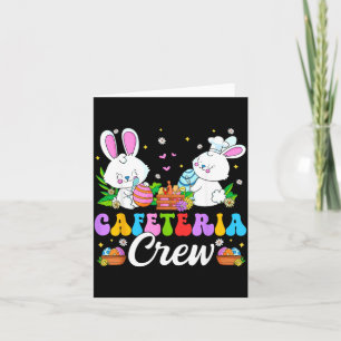 Cafeteria Crew Lunch Dames Bunny Gelukkige Pasen Kaart