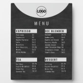 Cafeteria Logo Copper Black Chalkboard - Prijslijs Fotoplaat (Voorkant)