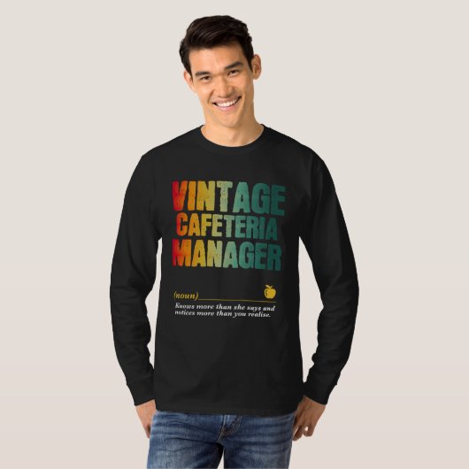 Cafeteria Manager Appreciation Week Back to School T-shirt (Voorkant volledig)