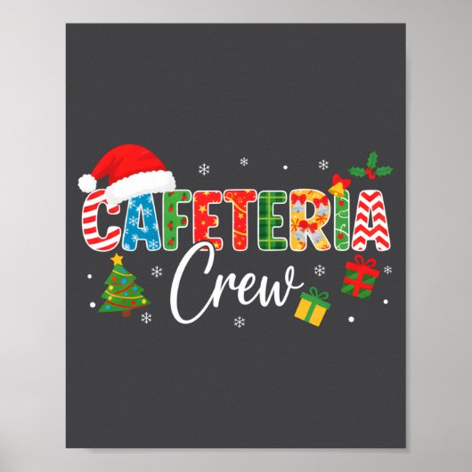 Cafeteria Personeel Kerstvakantie School Personeel Poster (Voorkant)