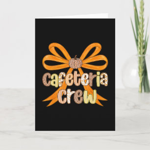 Cafeteria Personeel Preppy Coquette Herfst Thanksg Kaart