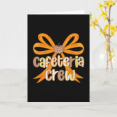 Cafeteria Personeel Preppy Coquette Herfst Thanksg Kaart (Gele Bloem)